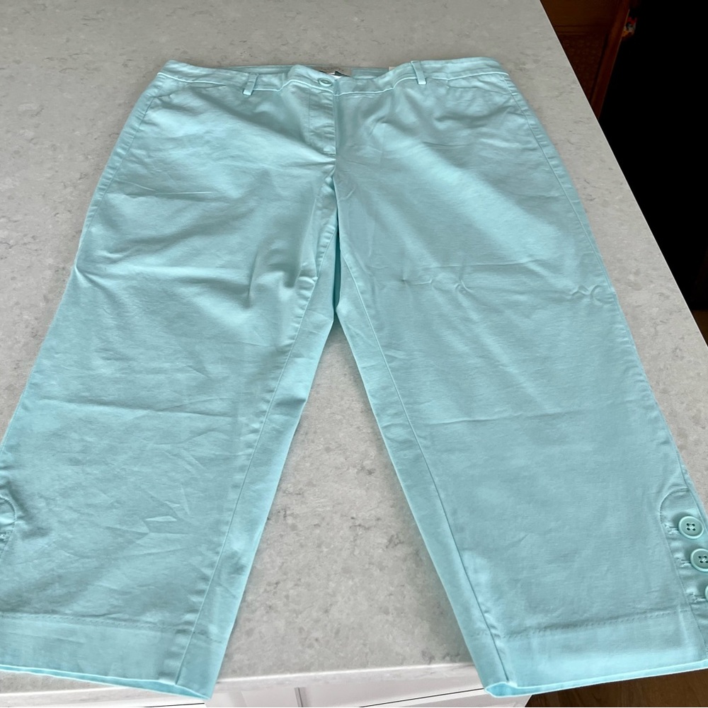 TALBOT’S Skimmers size 16, aqua, NWT